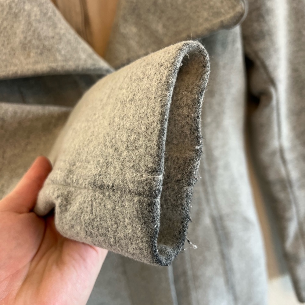 Babaton Gray Button Front Wool Midi Length Connor… - image 7